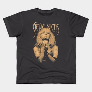 Stevie Nicks Vintage Distressed Yellow Design Kids T-Shirt